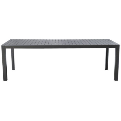 tavolo da esterno allungabile solaria "naxos" in alluminio antracite 160/240x90x77 cm (1/5)