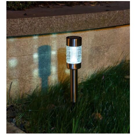luce solare led da esterno eurogarden in vetro 6,2x6,2x41,5 cm