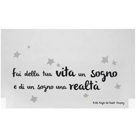 Sticker sogno e realta' Crearreda adesivo murale frasi famose natura geometrie fantasie 31X31 CM