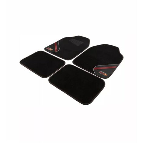 Tappetino Poggiapiedi Fitfeet In Microfibra - Rosso/Nero, Igienico Per Piscina, Palestra, Doccia, Spogliatoi