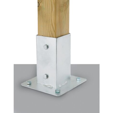 portapali da avvitare 91x91x151mm galvanizzato a c
