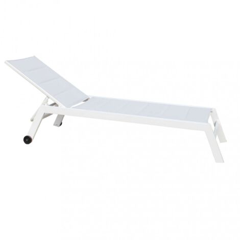 sdraio reclinabile elica garden "formentera" in alluminio bianco 198x61x95 cm (1/5)