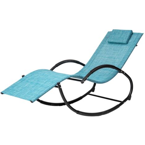 sdraio a dondolo da esterno eurogarden "relaxing" azzurro melange 64x160x81 cm (1/4)