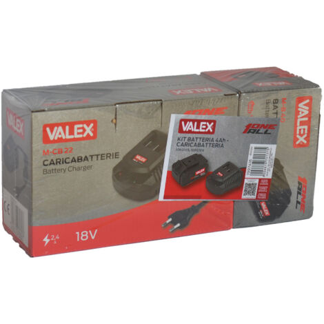 Kit set batteria 18v 4,0 ah e caricabatteria valex one all 1997416 utensili