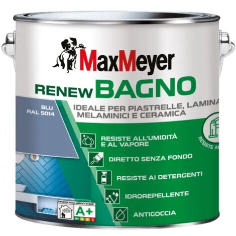 smalto all'acqua bagno max meyer "renew" blu 2 lt (1/3)