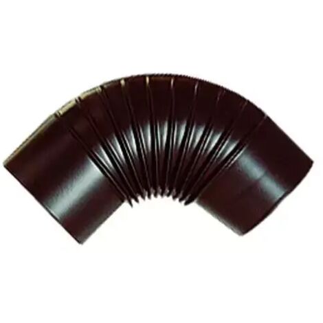 tubo gomito smalbo in acciaio smaltato verniciato marrone, diametro 13 cm