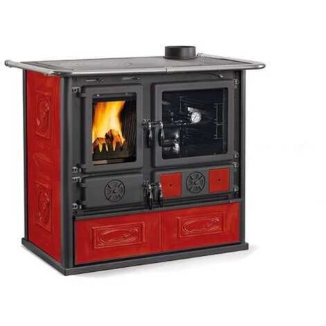 La Nordica Cucina a Legna Rosetta Liberty Vst - Bordeaux - 7,9 kW