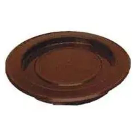 rosone per tubi in acciaio smaltato verniciato marrone con coperchio, diametro 10 cm