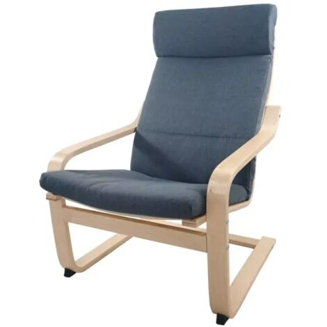 poltrona bella home "lilibet" grigia in legno di faggio 67x86x97 cm