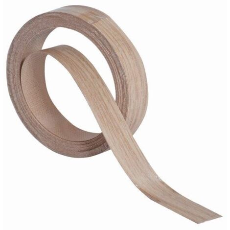 BORDO MELAMINICO PREINCOLLATO ROVERE SBIANCATO 19MMX5MT PER RIPIANO SP18