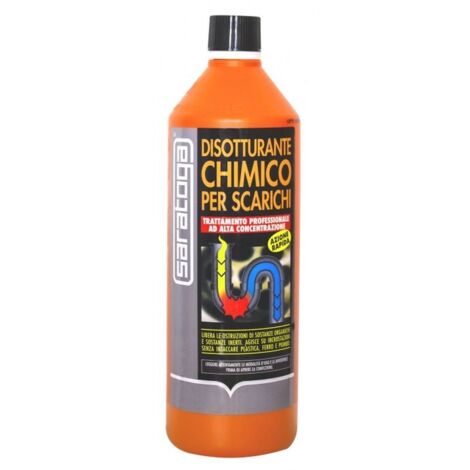 Disgorgante chimico per scarichi 1 litro – A base di acido cloridrico – Rimuove incrostazioni di calcare e depositi organici – Azione rapida – Saratoga (1/2)