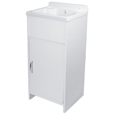 Mobile mini lavatoio salvaspazio in pvc bianco rocco 42x34xh82 cm negrari