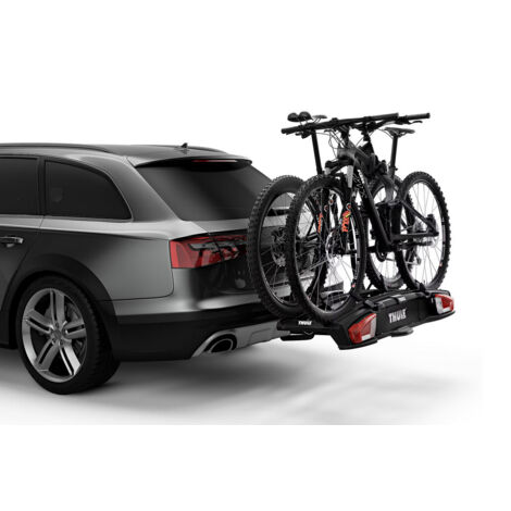 portabici da gancio traino thule "velospace xt" nero 2 biciclette
