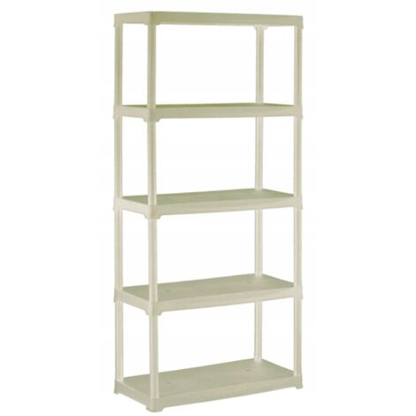 SCAFFALE IN PLASTICAECRU' 5 RIPIANI TEMPO 80X40X176H CM ARTPLAST