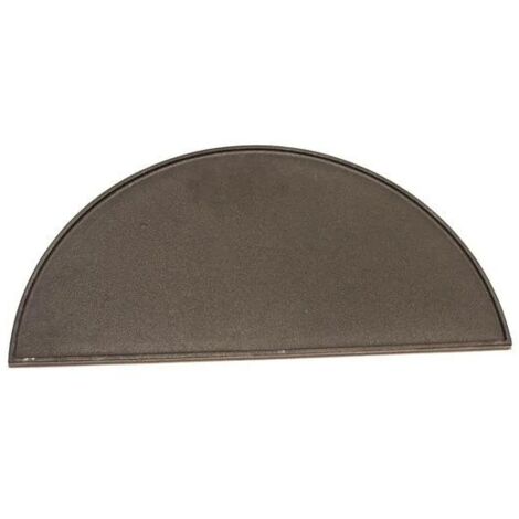 piastra liscia a mezzaluna per barbecue kamado bono "grande" in ghisa 55x30x5 cm