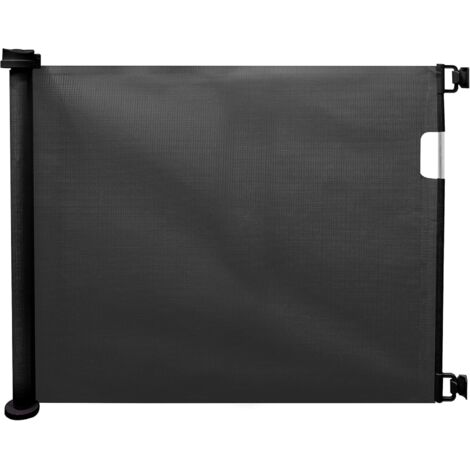 King Home Cancelletto bimbi retrattile in PVC 137x86h cm nero