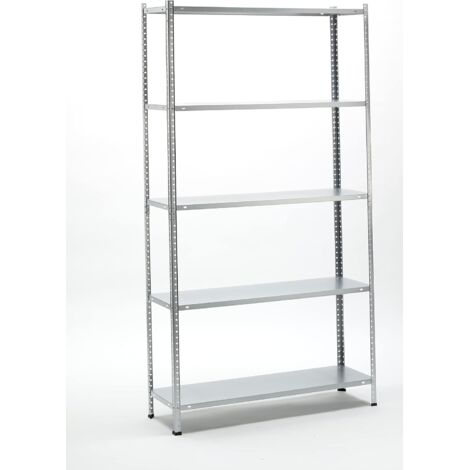scaffale essenza in metallo 5 ripiani 100x30x187 cm