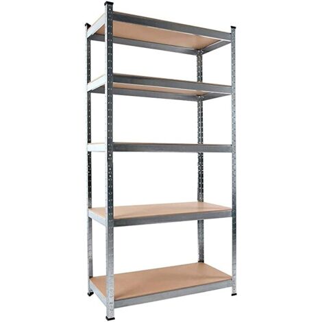 scaffale essenza in metallo 5 ripiani 120x40x180 cm (1/5)