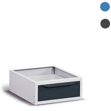 cassettiera 1 cassetto fami per banco da lavoro e carrelli minuteria in acciaio grigio 50x63x21 cm