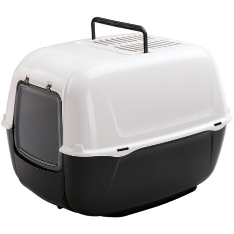 Ferplast PRIMA  Lettiera per gatti chiusa Ferplast PRIMA con 2 Filtri Antiodore Inclusi. Variante  - Misure: 39.5 x 52.5 x h 38 cm - Nero
