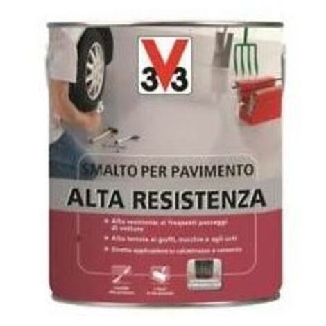 V33 Smalto Pavimenti Alta Resistenza - Grigio Scuro - 500 ml