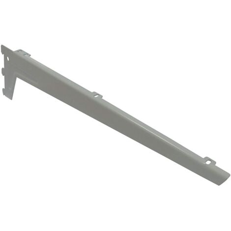 reggimensole a 3 ganci angolate con clip - 48 cm. - alluminio bianco