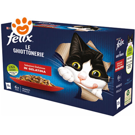 felix le ghiottonerie manzo e pollo, 12x85 gr