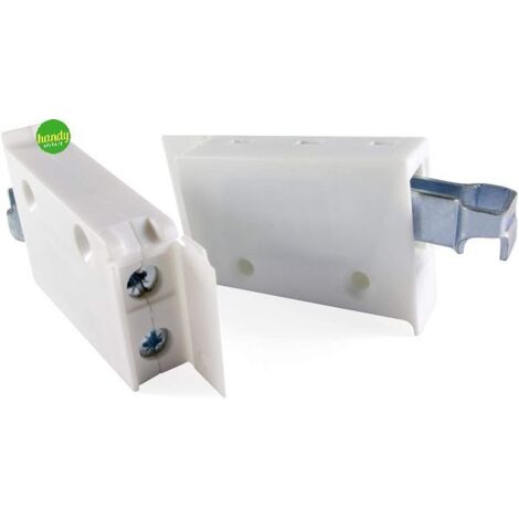 staffe per aggancio pensili su barra colore bianco 2 pz.