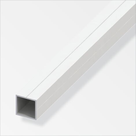 tubo quadrato da 23,5 mm in pvc bianco - 1 metro.