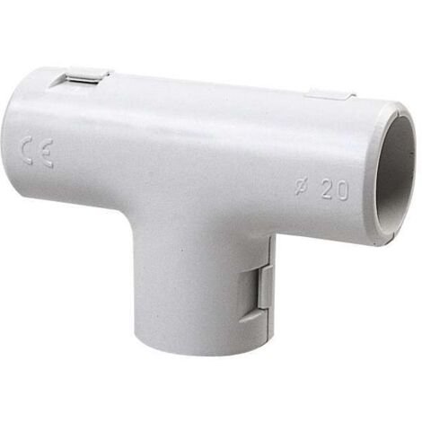 poly pool - giunto a t ispezionabile per tubi rigidi ø 20 mm ip40 grigio