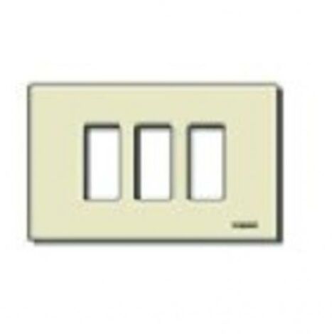 Placca vimar 8000 3 fori colore avorio 08637A 8637A 08637 8637