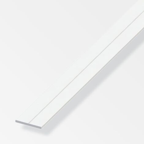 barra piatta 19.5x2 pvc bianco - 1 metro.