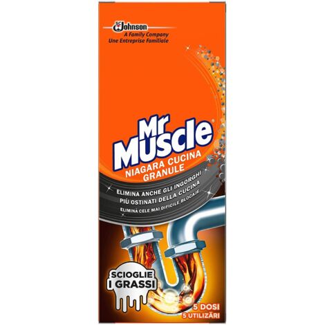 disgorgante granulare per cucina "mr muscle niagara", 250 gr (1/5)