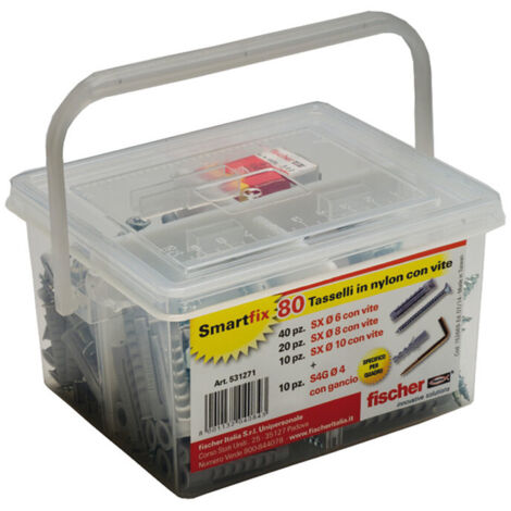 box tasselli con vite smartfix 80 - fischer.