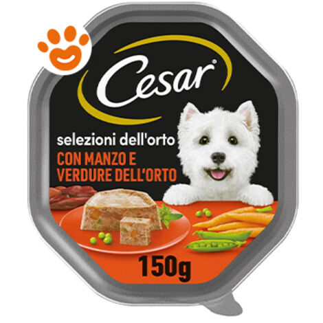 Cesar Cane Selezioni dell'Orto 150gr Manzo e Verdure dell'Orto