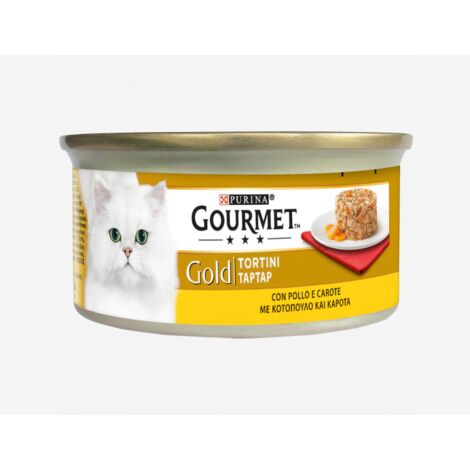 Gourmet Gold Gatto, Tortino Lattina 85gr - Pollo e Carote