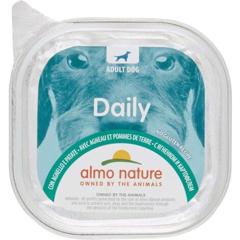 alimento umido per cani almo nature "daily" con agnello e patate 300 gr