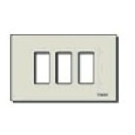 placca 3m alluminio scatto oro 8000 - vimar.
