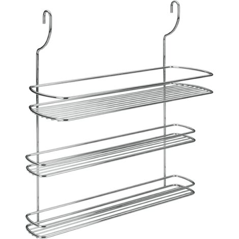 mensola 3 piani porta spezie porta rotolo cromato lonardo cm. 35