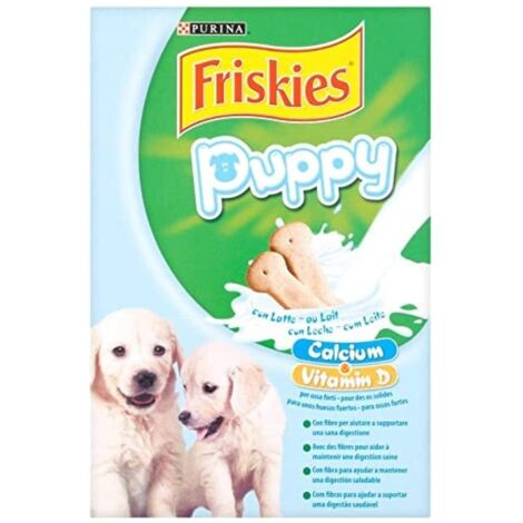 biscotti per cani purina friskies "puppy biscuit" per cuccioli di tutte le taglie con latte 350 gr (1/5)