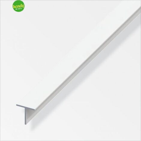 profilo a t quadrato 15.5 pvc bianco - 1 metro.