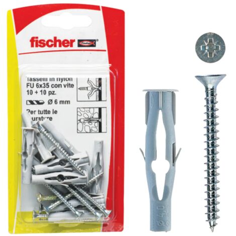 tasselli fu-v in nylon con viti 8x50v