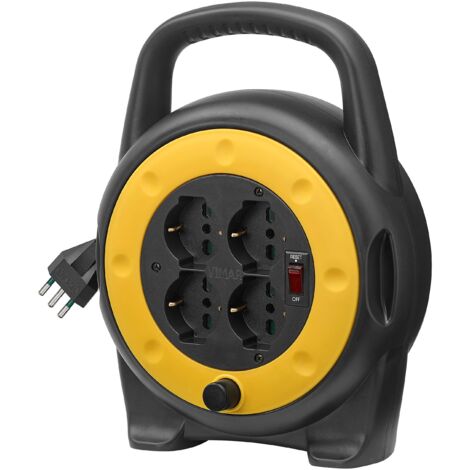 Avvolgicavo Vimar 5mt spina 10a 4 prese Universali disgiuntore termico