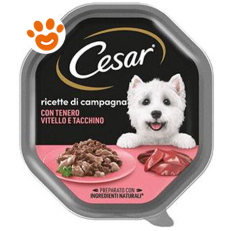 Cesar Cane Ricette di Campagna 150gr Vitello Tacchino