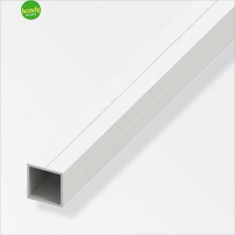 tubo quadrato 7,5x10 pvc bianco - 1 metro.