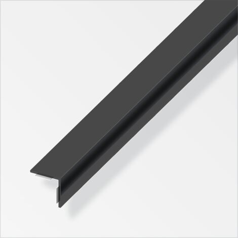 ANGOLARE AUTOADESIVO 20X20 PVC NERO LUCIDO 1 METRO