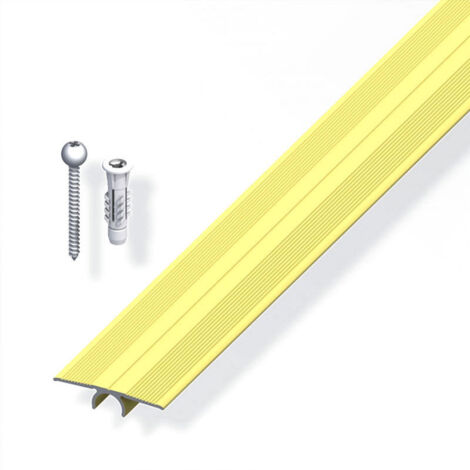 ALFER - 1mt - PROFILO DI COMPENSAZIONE DI LIVELLO IN ALLUMINIO ANODIZZATO 33x900MM - COLORE OTTONE (1/2)