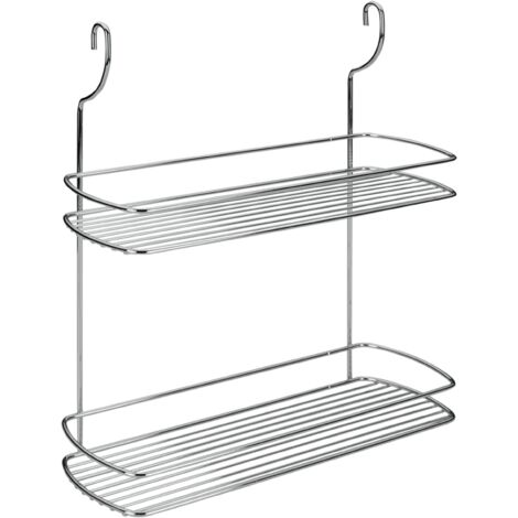 mensola 2 piani cromato lonardo cm. 35x13x41