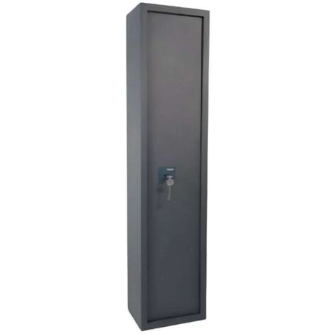 armadio portafucili 5 posti in acciaio con tesoretto, 31,8x22,2x138,5 cm