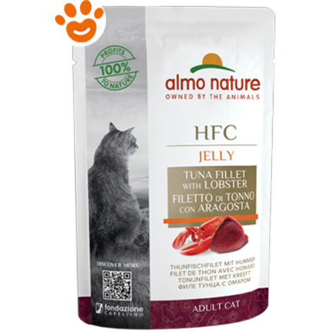 Almo Nature HFC Cuisine Gatto, Filetto in busta 55gr - Filetto di Tonno e Aragosta